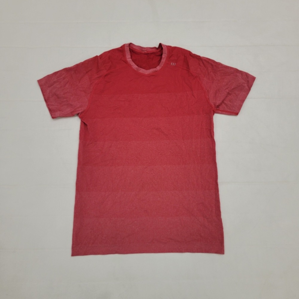 Lululemon Shirt Mens M Red Metal Vent Tech Short Sleeve Athleisure Performance